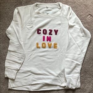 LAST CHANCE Cozy In Love White Sweatshirt
